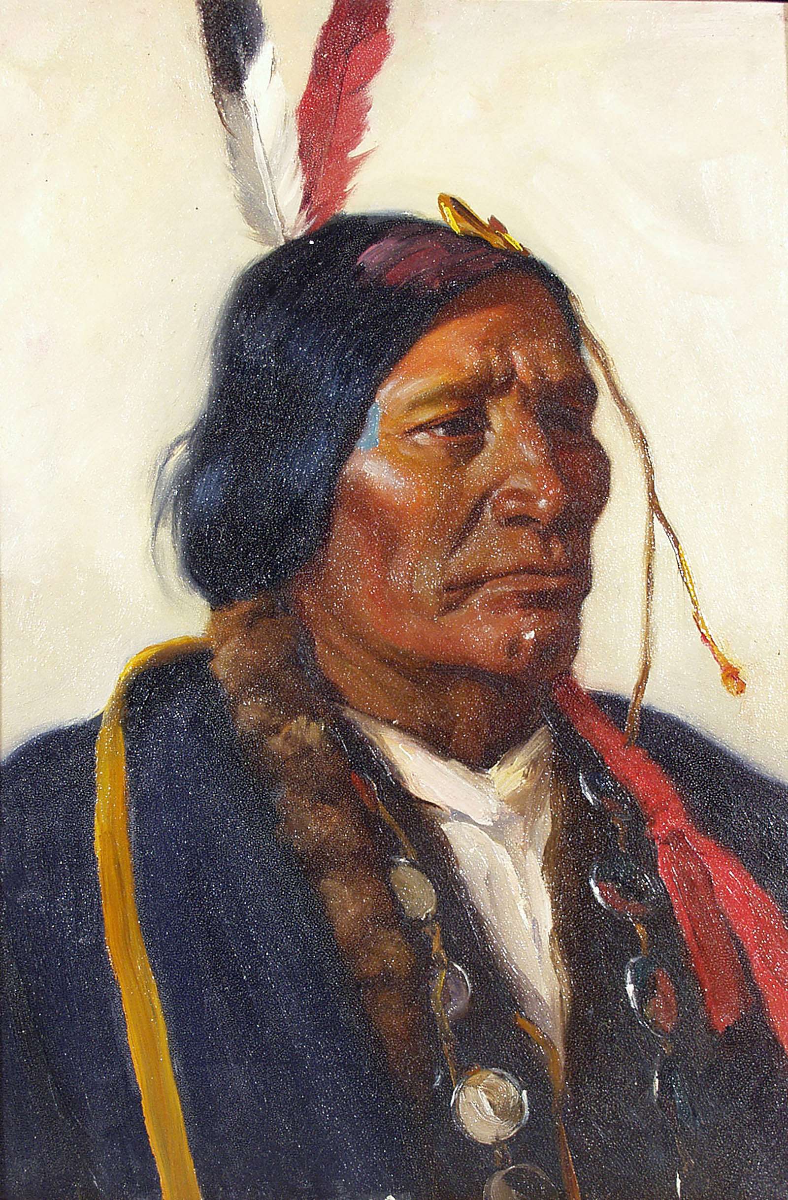 Coyote that Howls [Untitled (Plains Man, two feathers)]